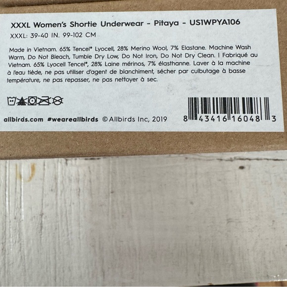 Allbirds Trino Shortie NEW size XXXL Lot of 2 Pairs Pitaya True Black Wool Blend - Picture 6 of 11
